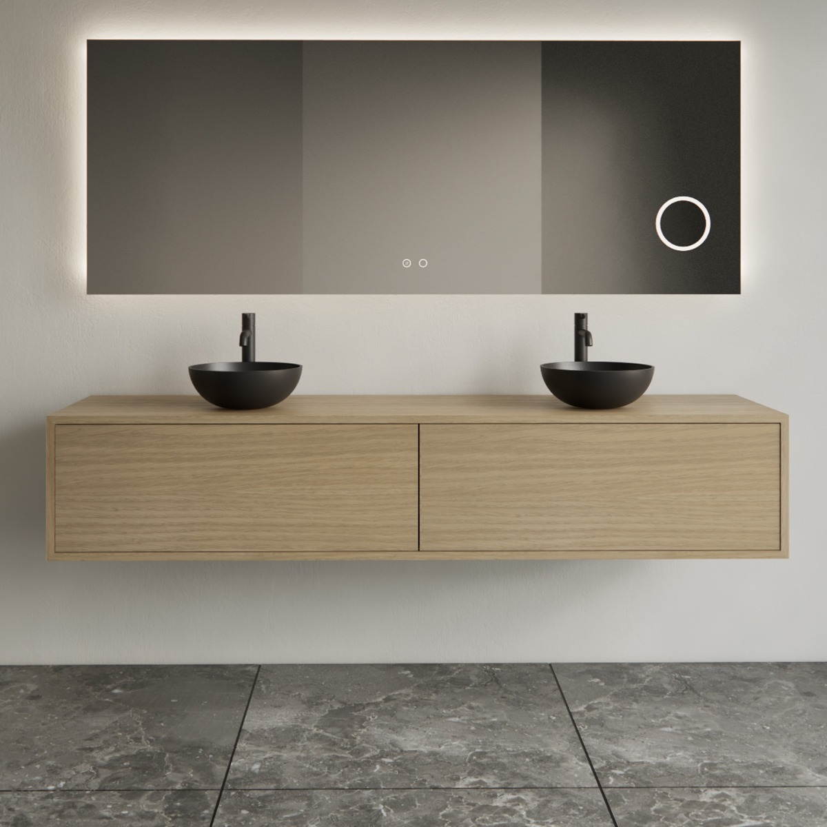 Gliss Design Joa badmeubel met 2 lades 180cm corn silk