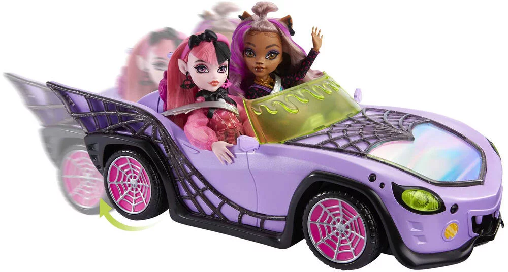 MONSTER HIGH - CABRIOLET DES GOULES - VOITURE AVEC ANIMAL
