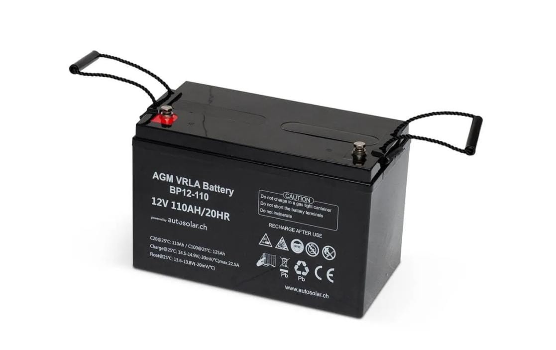 Batterie AGM 110 Ah 12 V<br>Lange Lebensdauer und bis zu 1500 Ladezyklen bei 30% Entladetiefe