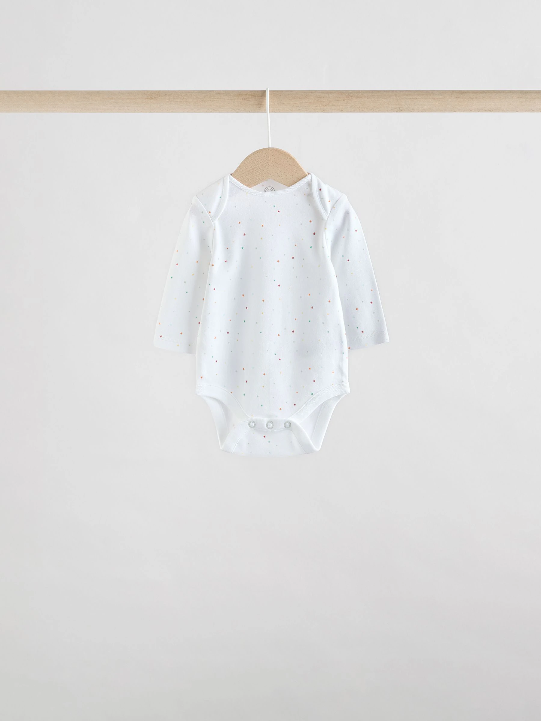 Wit met figuurprint - Baby Bodysuits met Lange mouwen van 100% katoen