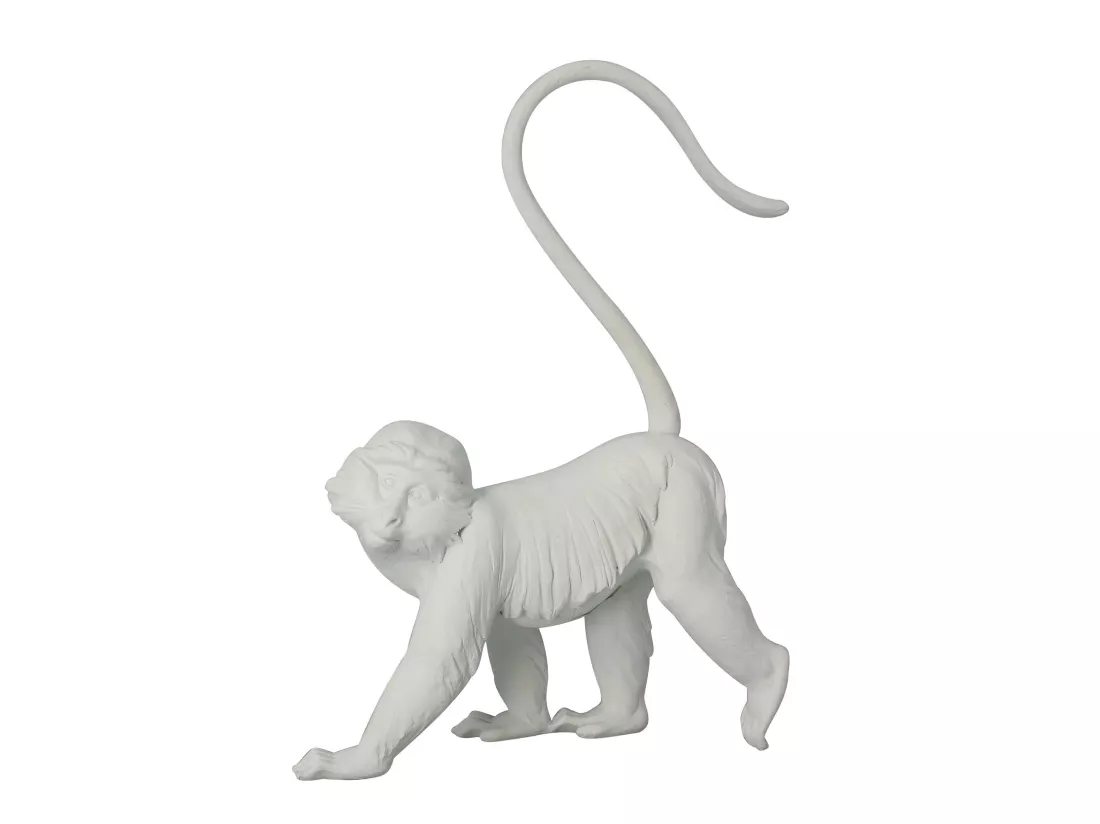 Now's Home - Singe Blanc En Resine 30.5x11.3x41cm Mico