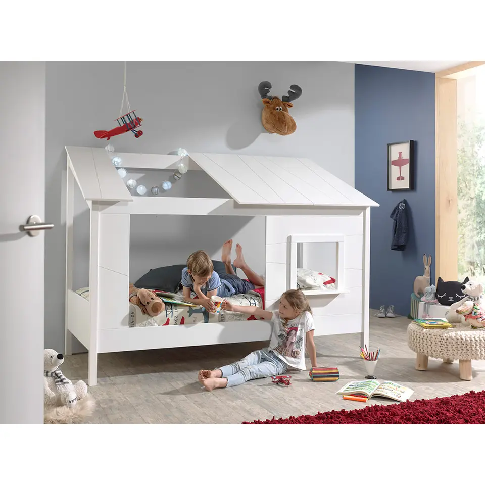 Vipack huisbed - wit - 90x200 cm