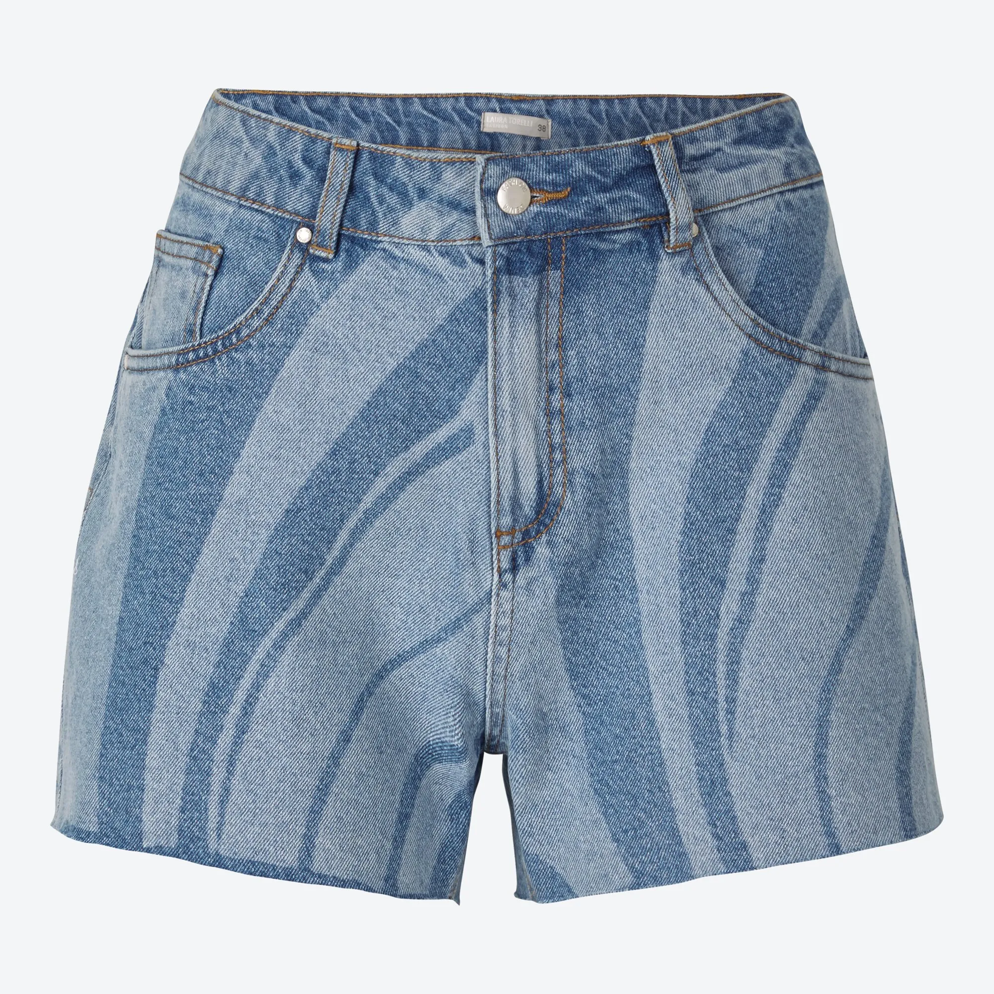 Damen-Jeans-Shorts mit Batik-Muster