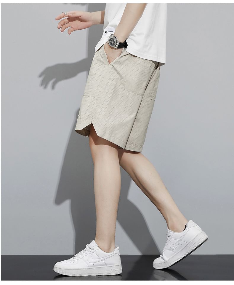 Nataro - Effen short met middelhoge taille