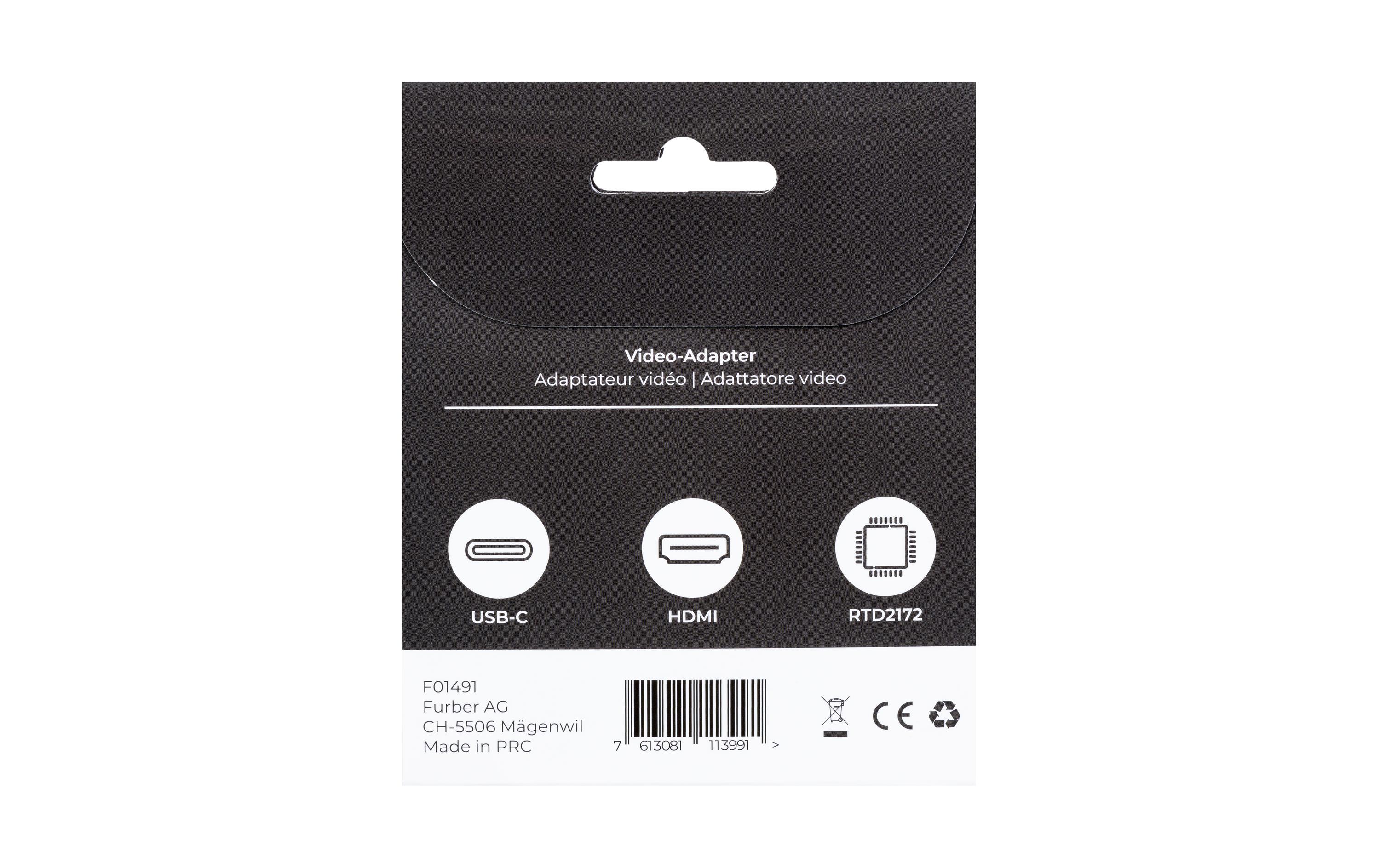 Adapter USB Type-C - HDMI, 1 StückVideoadapter USB-C auf HDMI