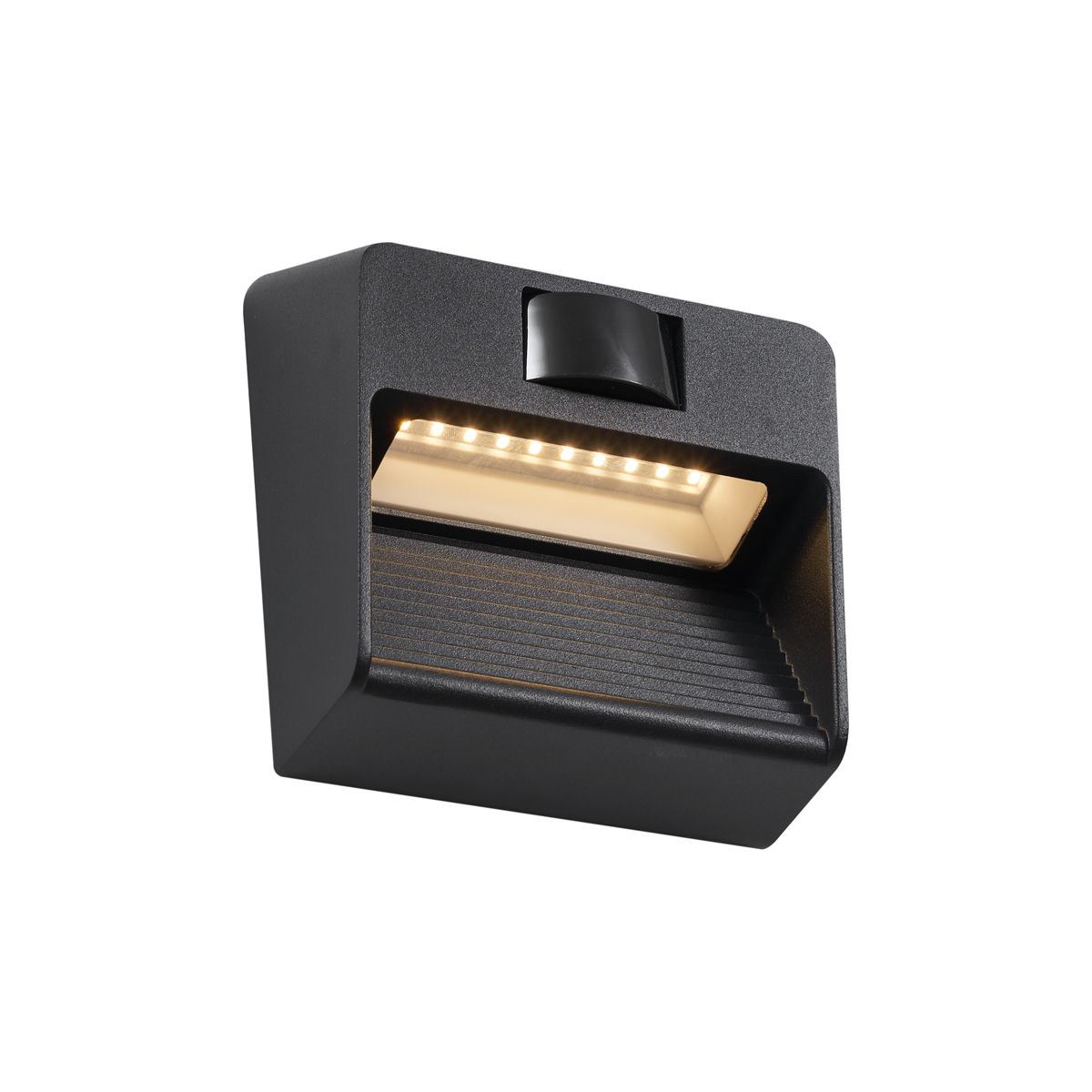 Wandlamp zwart incl. LED IP54 met bewegingssensor solar - Border