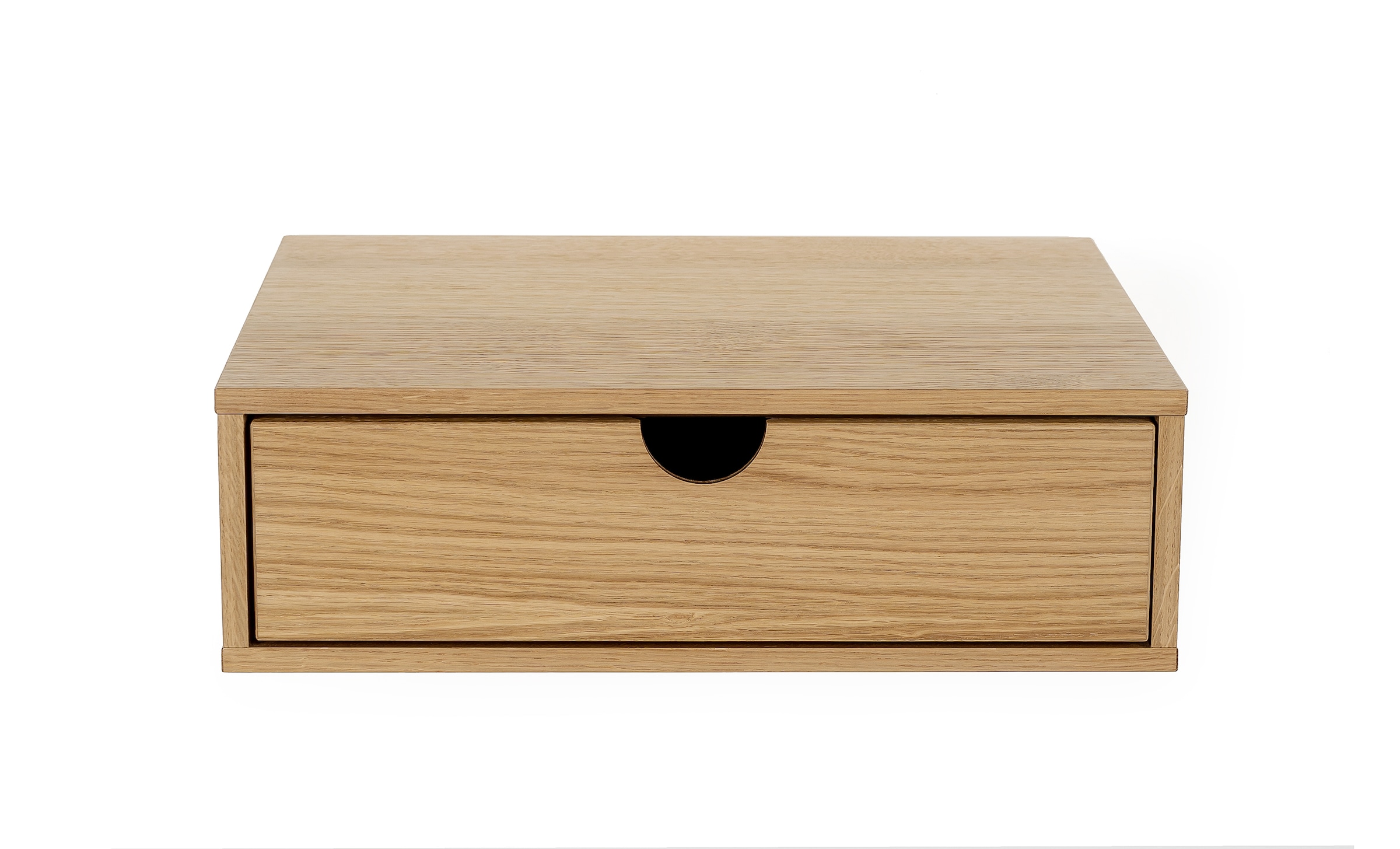 Woodman Nachttisch »Farsta, Beistelltisch, Ablage mit Schublade« Holzfurnier aus Eiche, Breite 40 cm, Wandmontage, FSC®