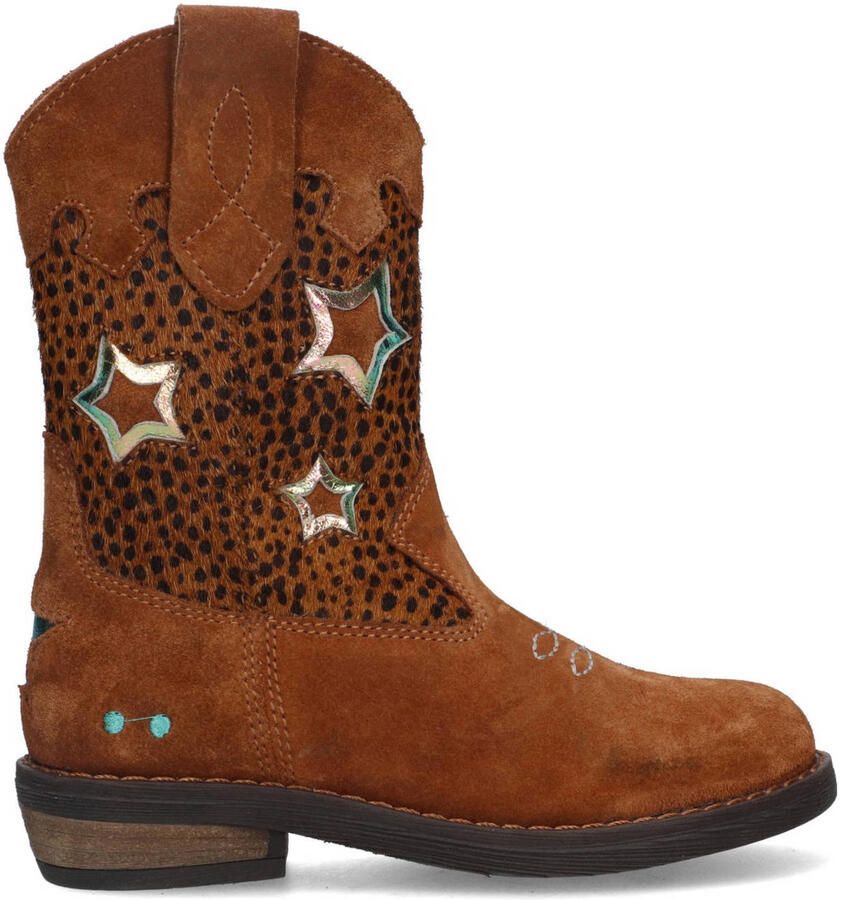 BunniesJR 225829-432 Meisjes Cowboy Boots Cognac Leer Ritssluiting