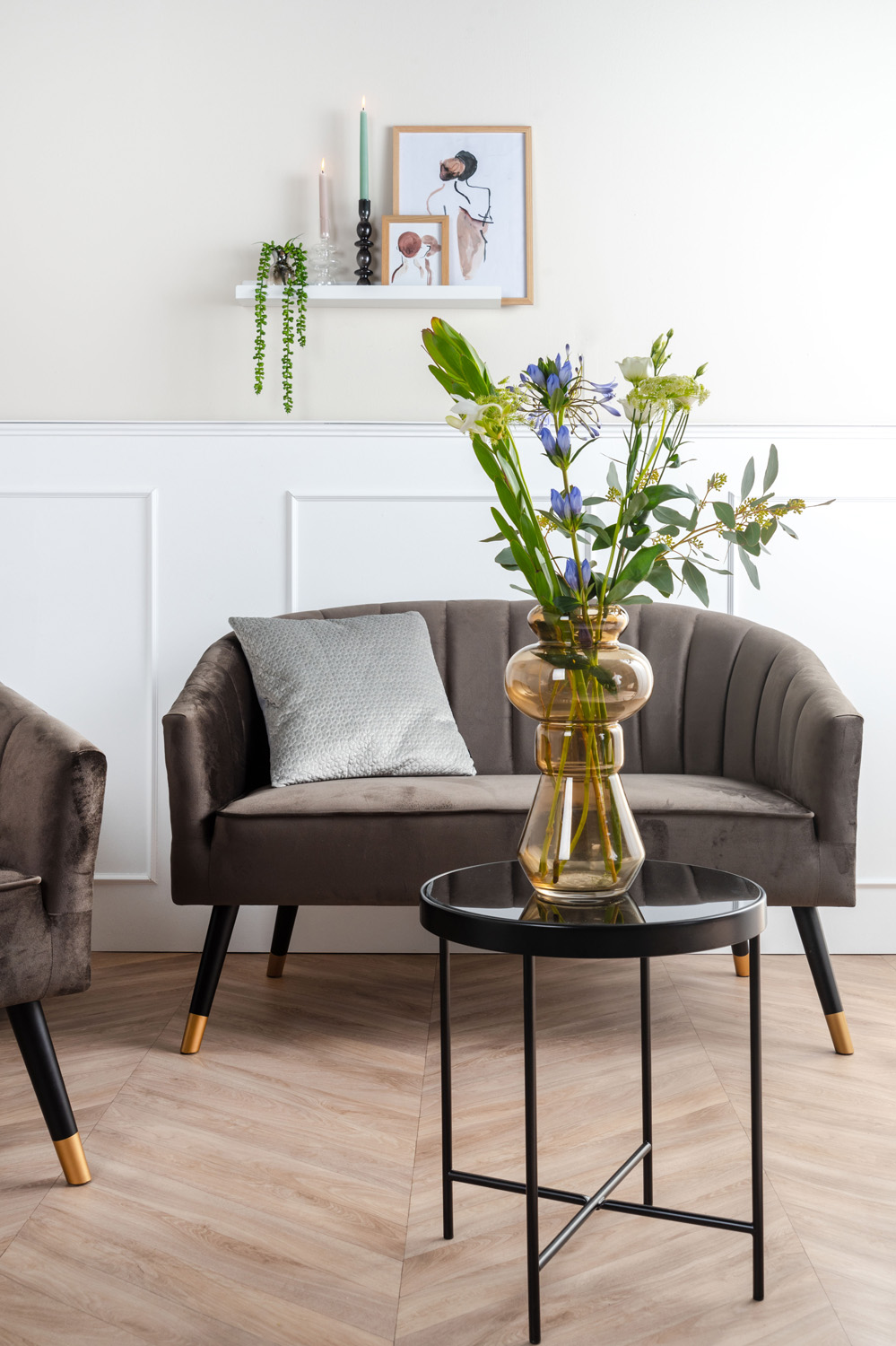 Chair Royal velvet taupe grey