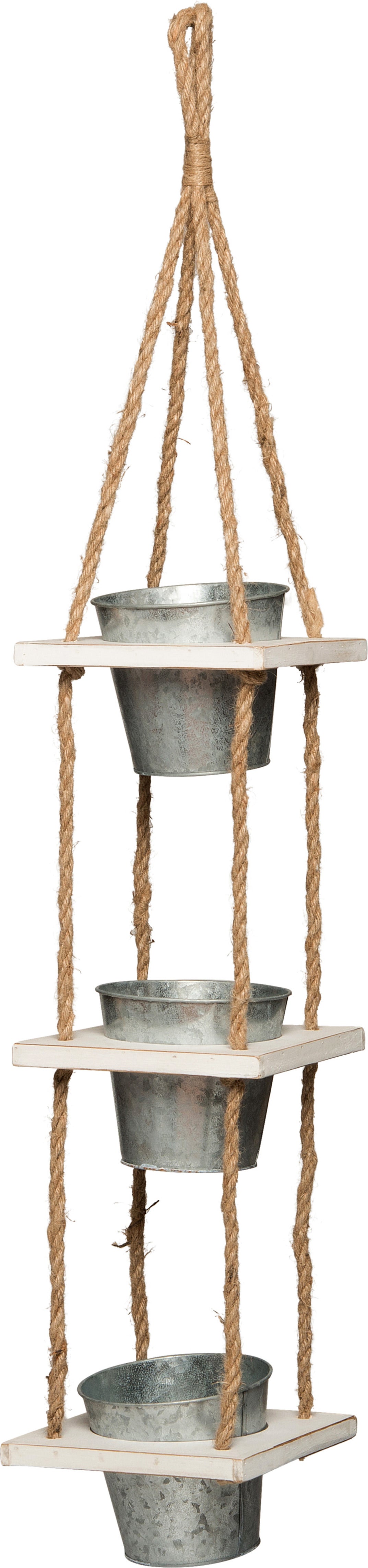 Intratuin hangpot grijs / wit D 19 H 95 cm