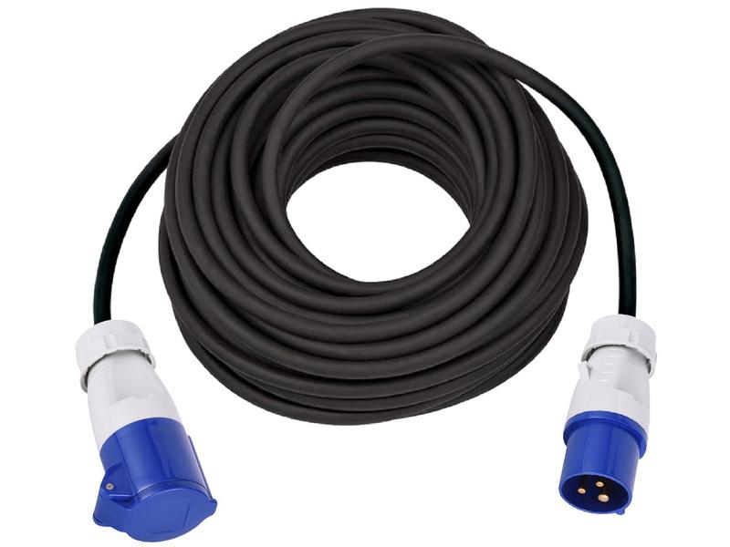 maxCAMP Verlängerungskabel 15 m, CEE16/3 mit Kupplung CEE16 Max Hauri CEE-Verlängerung mit CEE-Stecker und Kupplung CEE16/3
