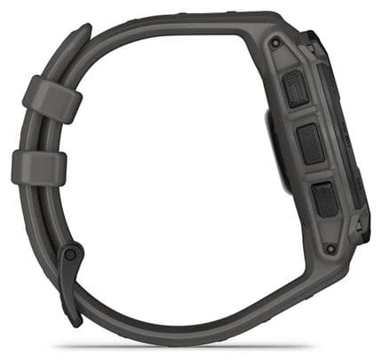 Montre GPS Garmin Instinct E - 45 mm Noir avec Bracelet en Silicone Gris Charcoal