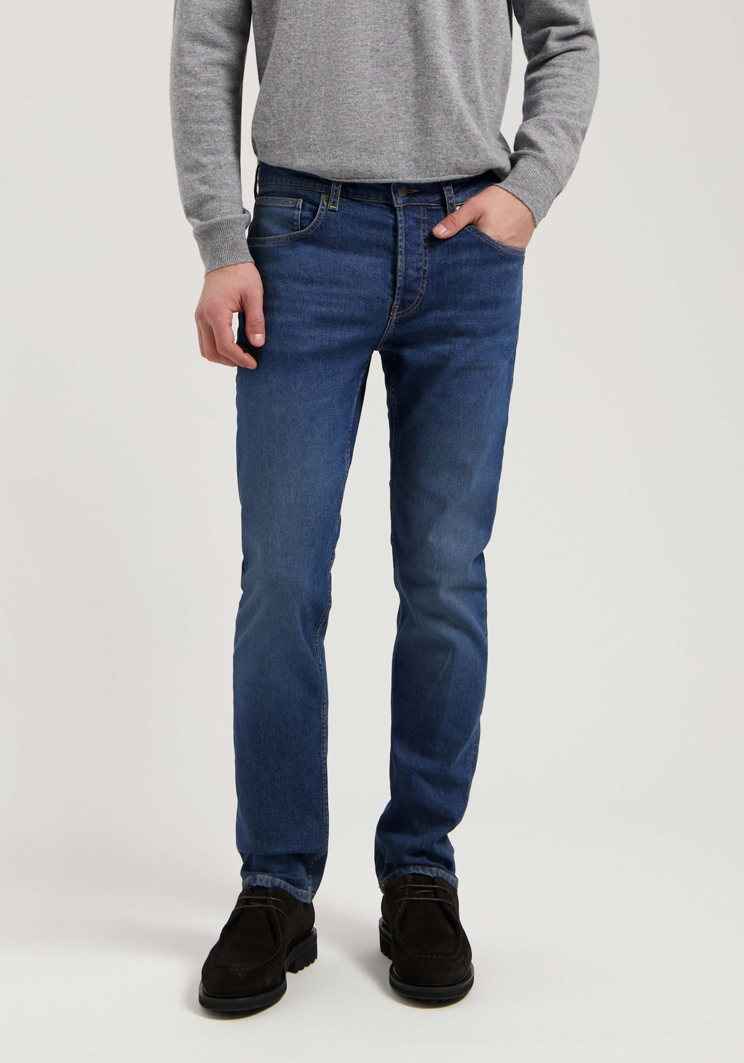 Mud Jeans Herrenjeans Hank Mid Tapered Rustic Blue
