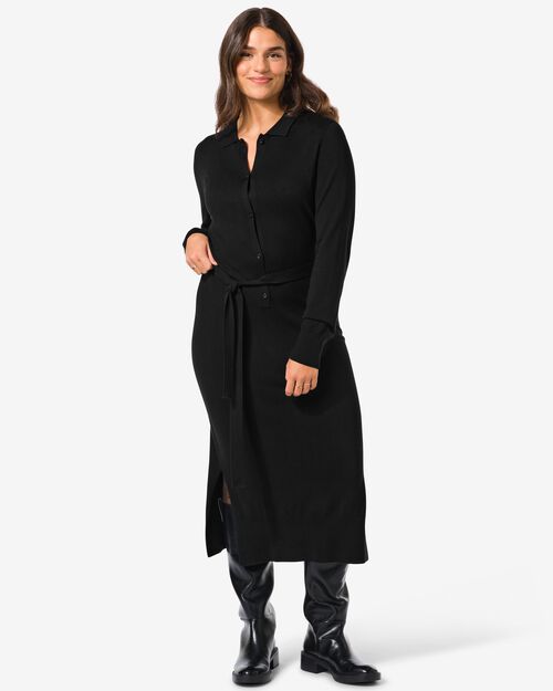 robe femme Frony en maille  noir
