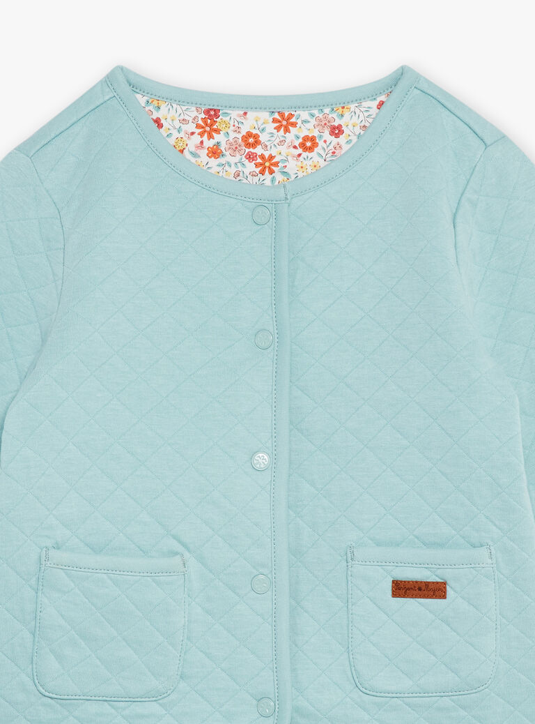 Cardigan réversible sauge