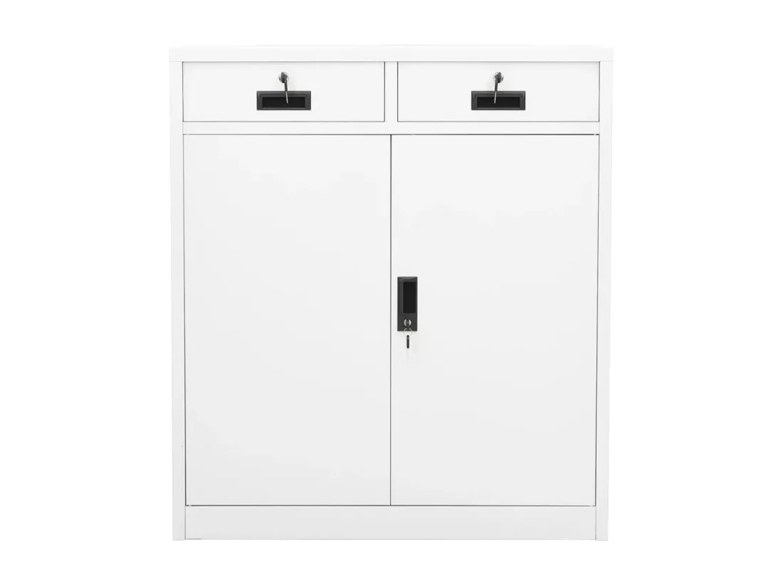 Armoire de bureau Blanc 90x40x102 cm Acier