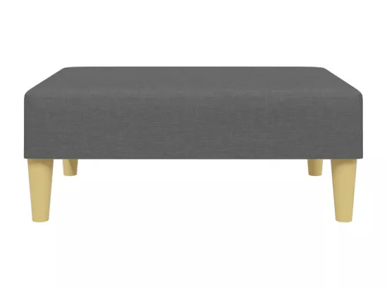 Repose-pied gris foncé 77x55x31 cm tissu
