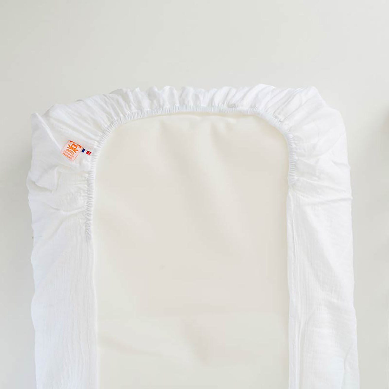 Papate Housse de Matelas à Langer en Coton Bio blanche - 50x70 cm