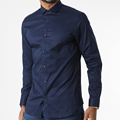 Chemise A Manches Longues Blacardiff Bleu Marine