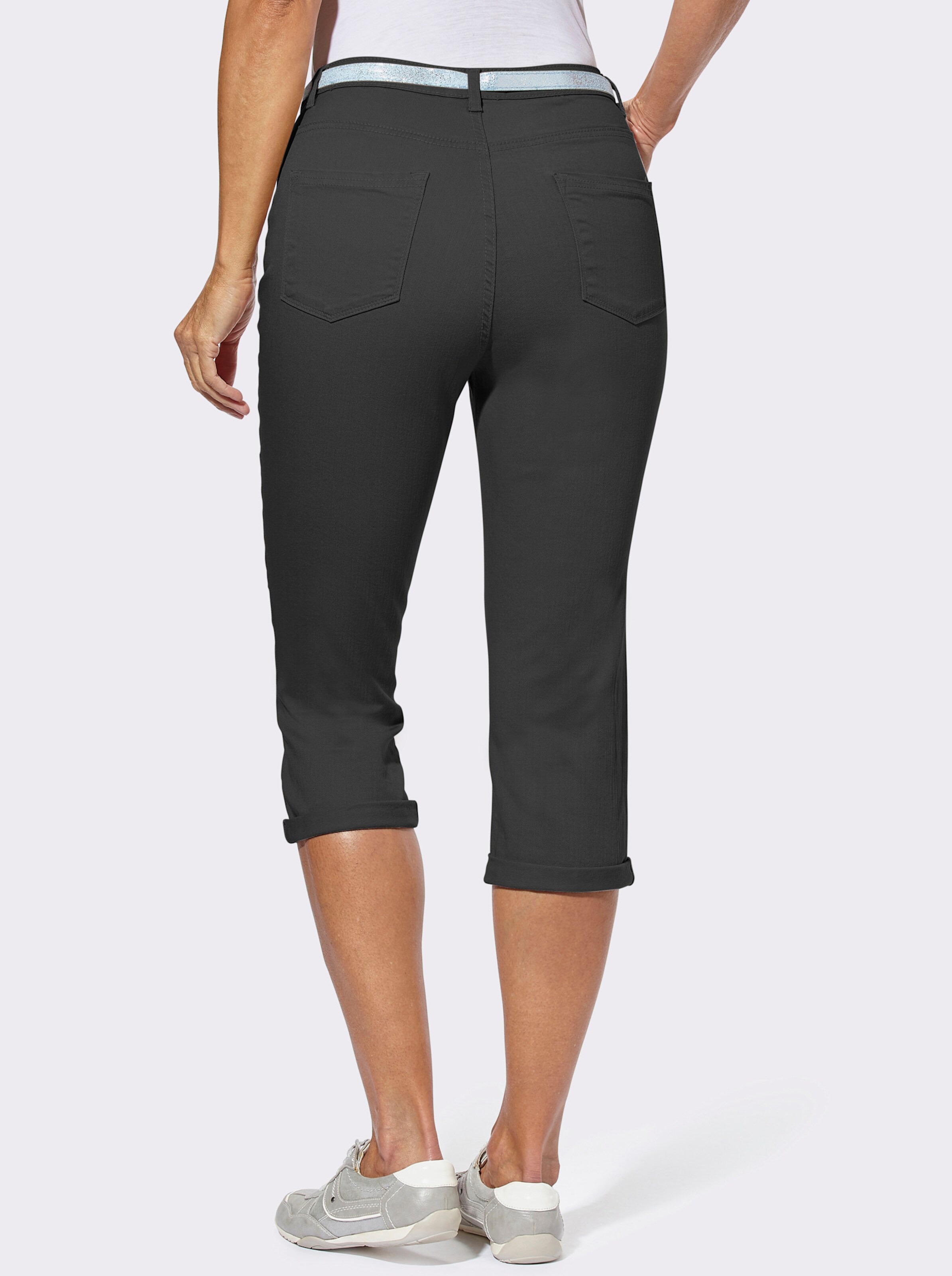 Caprihose inklusive Gürtel