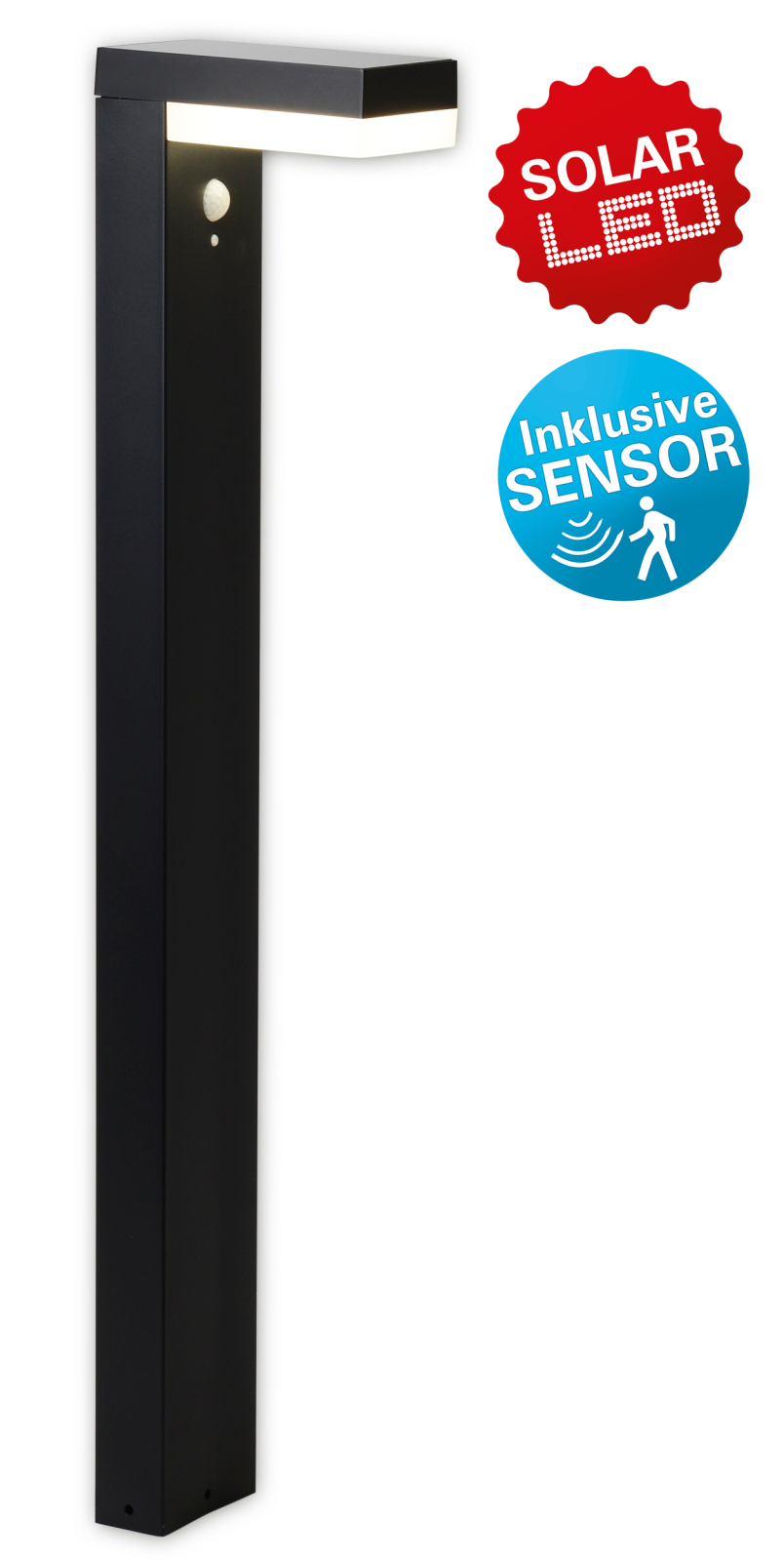 LED-Solar-Außensockelleuchte FILIUS - anthrazit - 50 cm