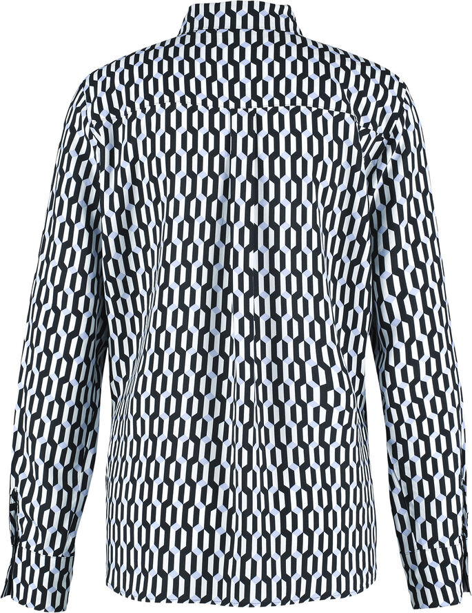 Gerry Weber BLOUSE 1/1 SLEEVE Black/offwhite/blue graf.print