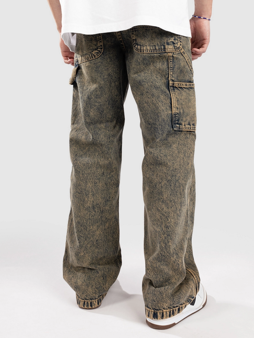 Dickies Stevensville Carpenter Jeans yellow fade indigo