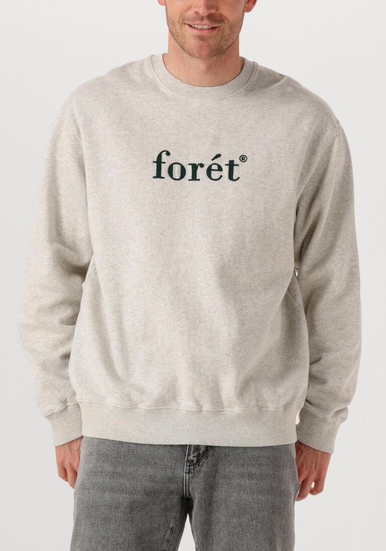 lichtgrijze forét sweater boat sweatshirt