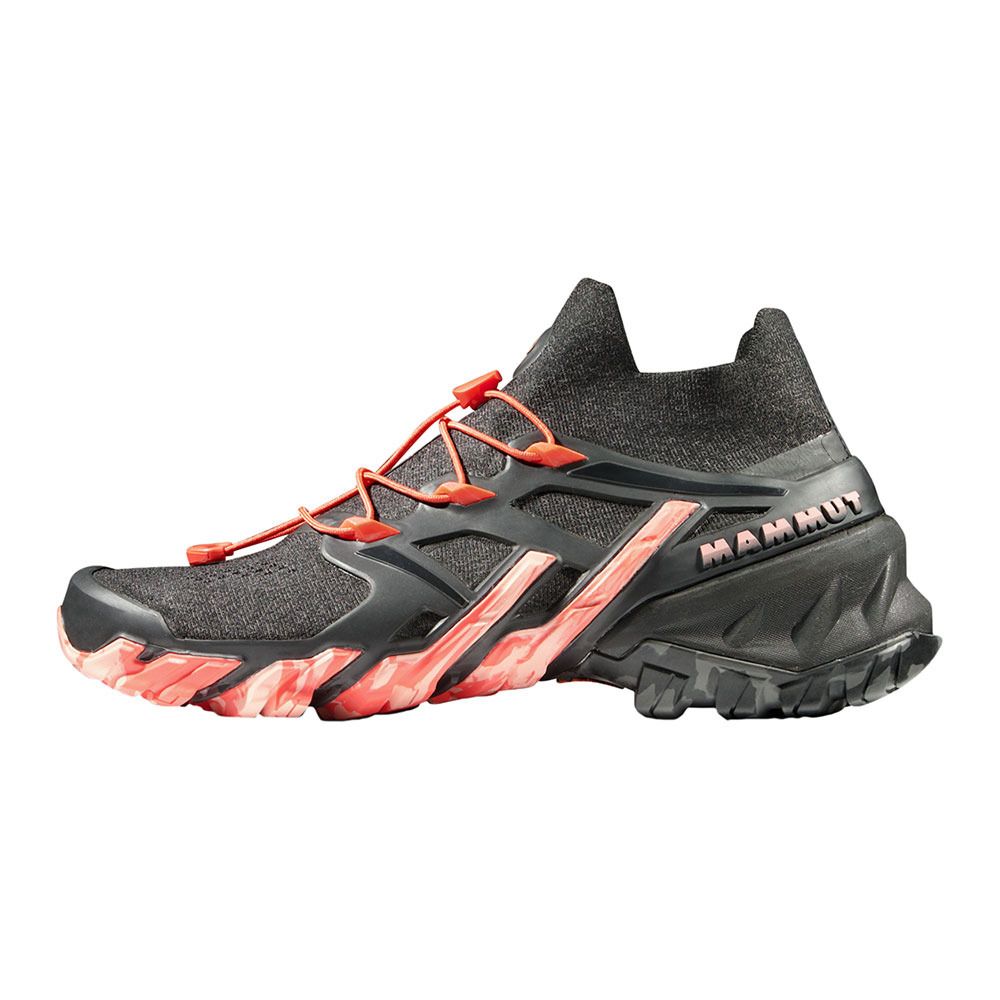 Mammut AEGILITY PRO MID - Chaussures de randonné Femme black/dark salmon