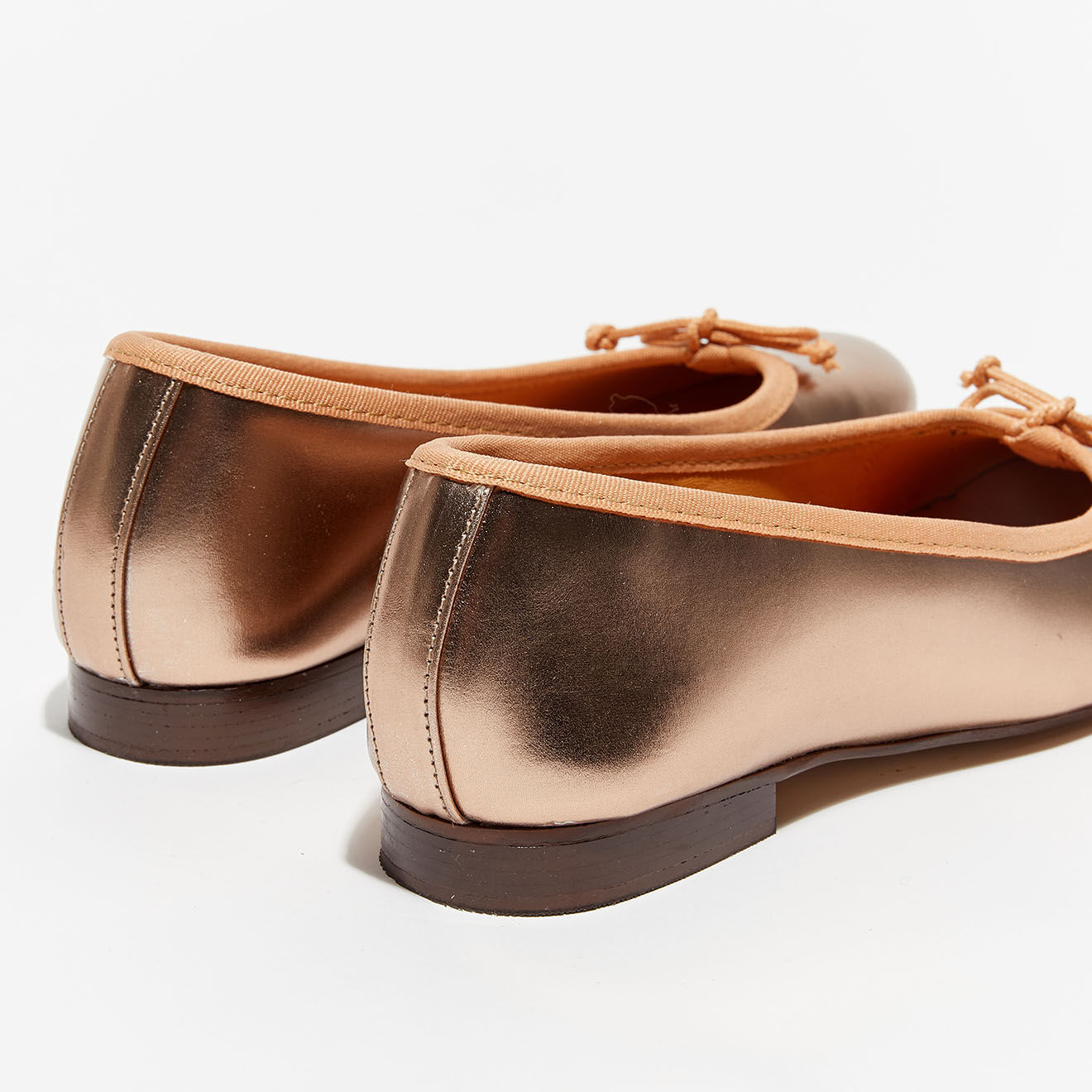 Quartier Latin Ballerines en Cuir irisé Nicole bronze
