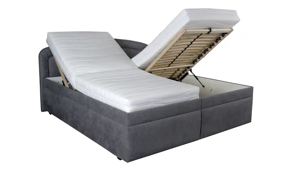 Polsterbett Bolton 180 cm Grau