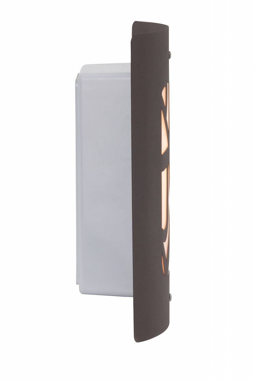 BRILLIANT Lampe Whitney Außenwandleuchte rostfarbend | 1x A60, E27, 40W, geeignet für Normallampen (nicht enthalten) | IP-Schutzart: 44 - spritzwassergeschützt