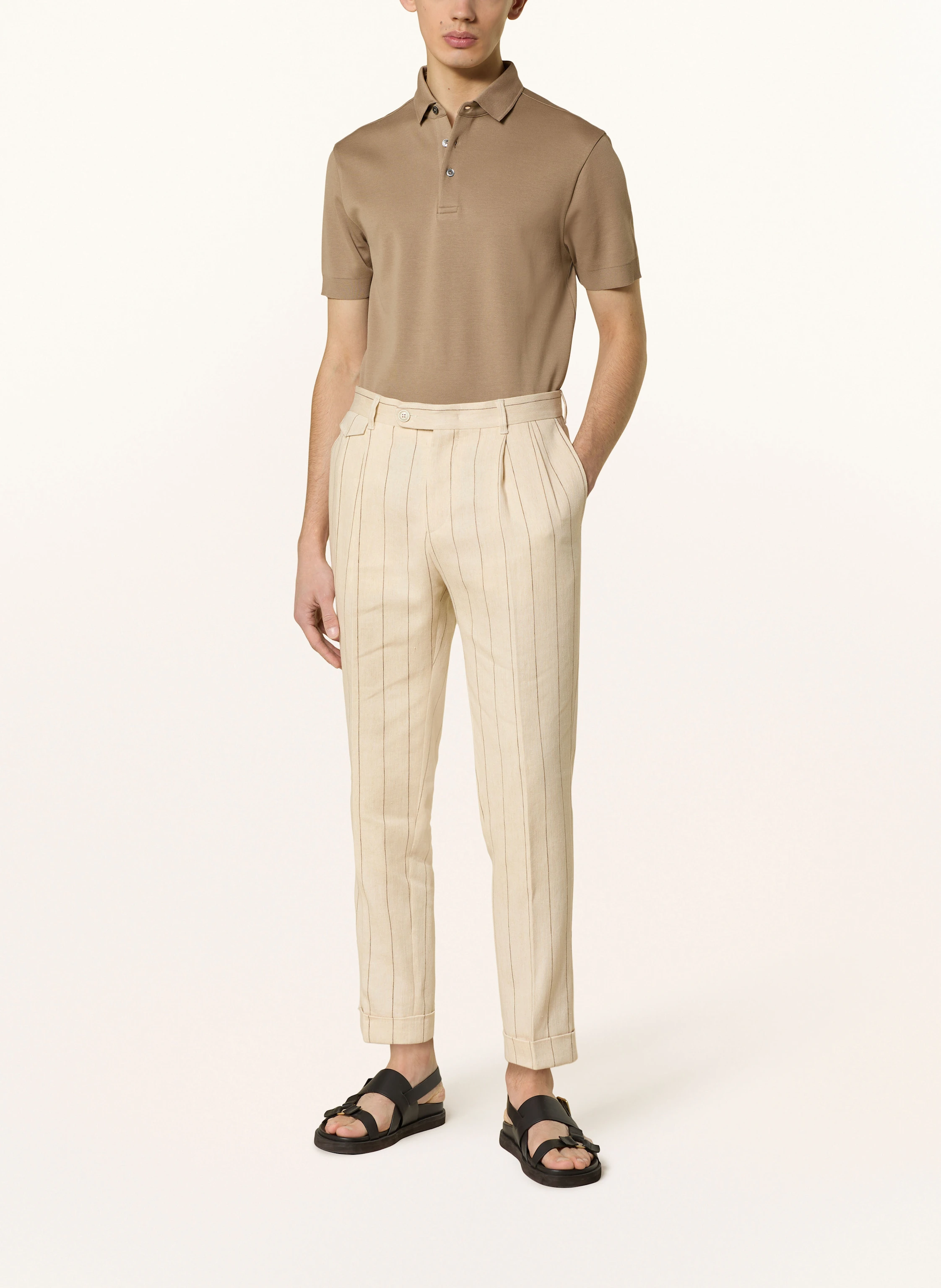 windsor. Anzughose SAPO Extra Slim Fit mit Leinen