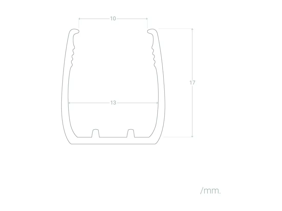 Profilé PVC 1m pour Gaine Néon LED Flexible 11W/m 220V AC 60 LED/m Semi-circulaire 180° IP67 coupe tous les 100 cm 1 m