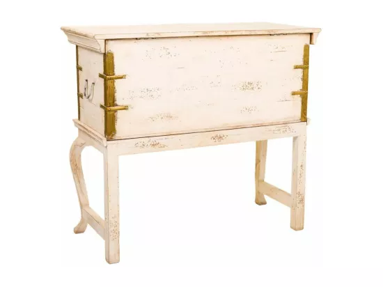 Coffre haut en bois marron 90x40x80h