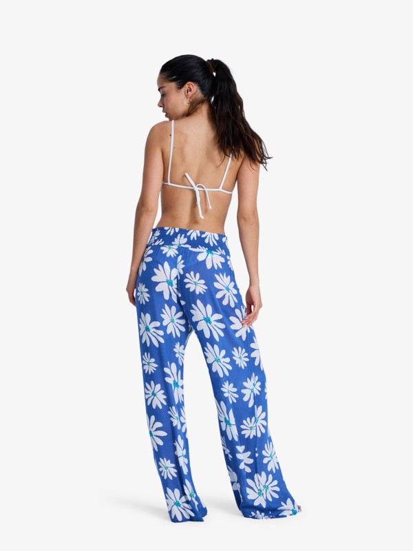 Along The Sunset Pantalon léger Bleu Femme