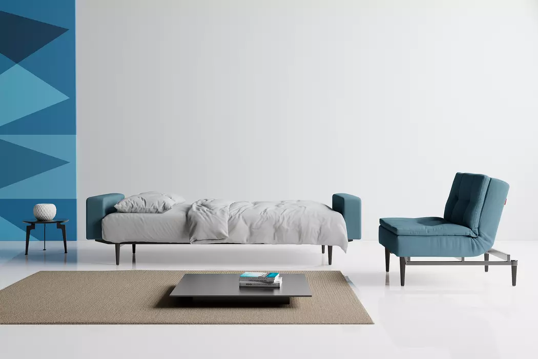 Schlafsofa mit Armlehnen Dublexo Styletto schwarz