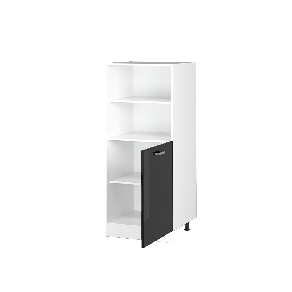 Vicco Vorratsschrank Küchenschrank R-Line Solid Weiß Schwarz 60 cm modern kleine Tür