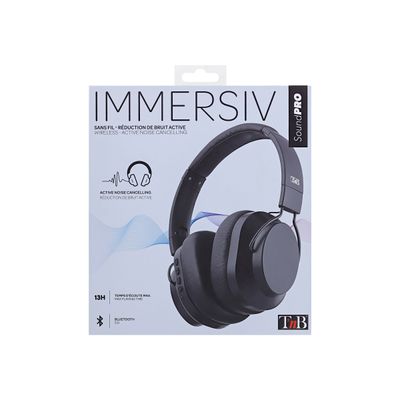 T'nB IMMERSIVE - casque sans fil avec micro - à réduction de bruit active - noir