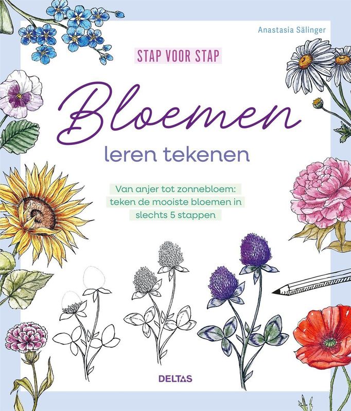 Boek - Stap voor stap bloemen leren tekenen - Paperback - 96 pagina's