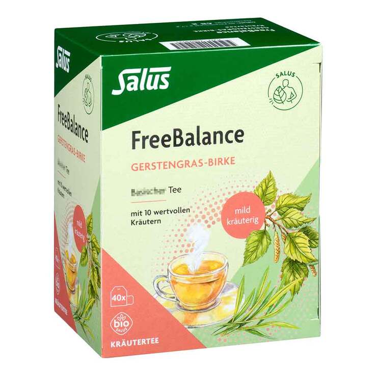 Freebalance Gerstengras-Birke Tee Bio Salus Fbeutel , 40 St