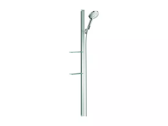Set de douche 120 3jet avec barre Unica'E 150 cm et porte-savon chromé Hansgrohe Raindance Select S