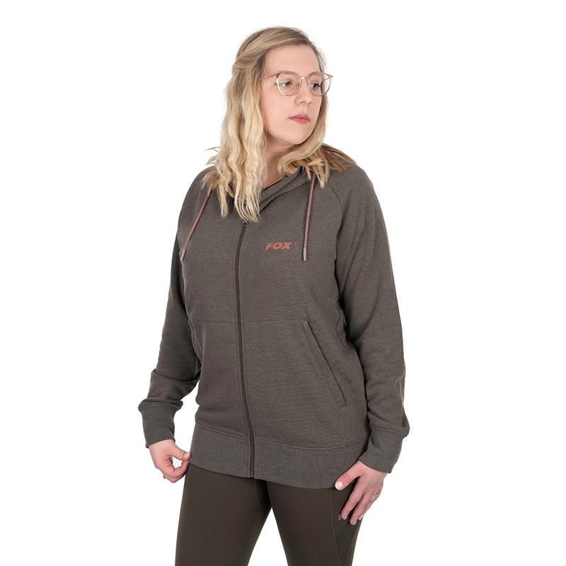 Sweat Femme Fox Wc Zipped Hoodie - Olive