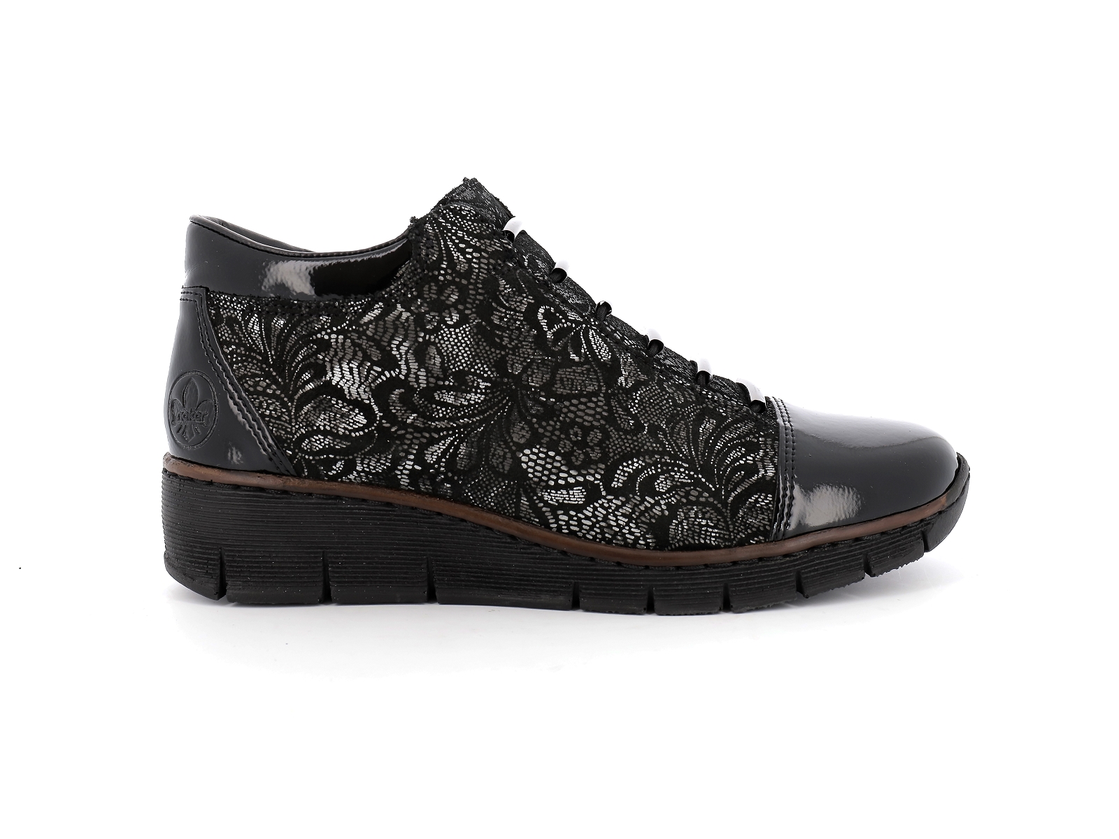 Rieker-53778 Synthétique Noir