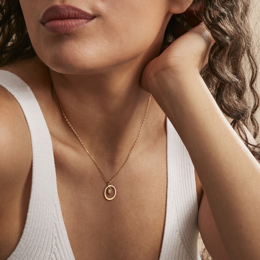 Collier Johnnie Plaqué Or Jaune