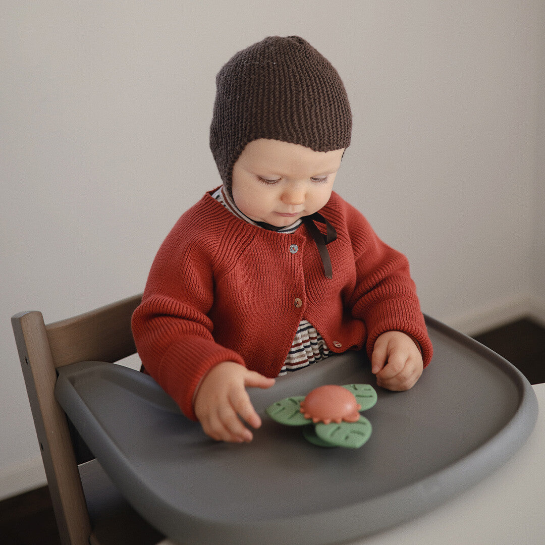 Mushie babyspeeltje spinner met zuignap - dino