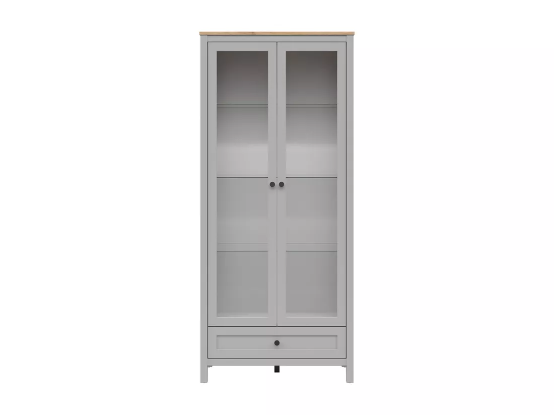 Vaisselier 2 portes 1 tiroir Juno Gris