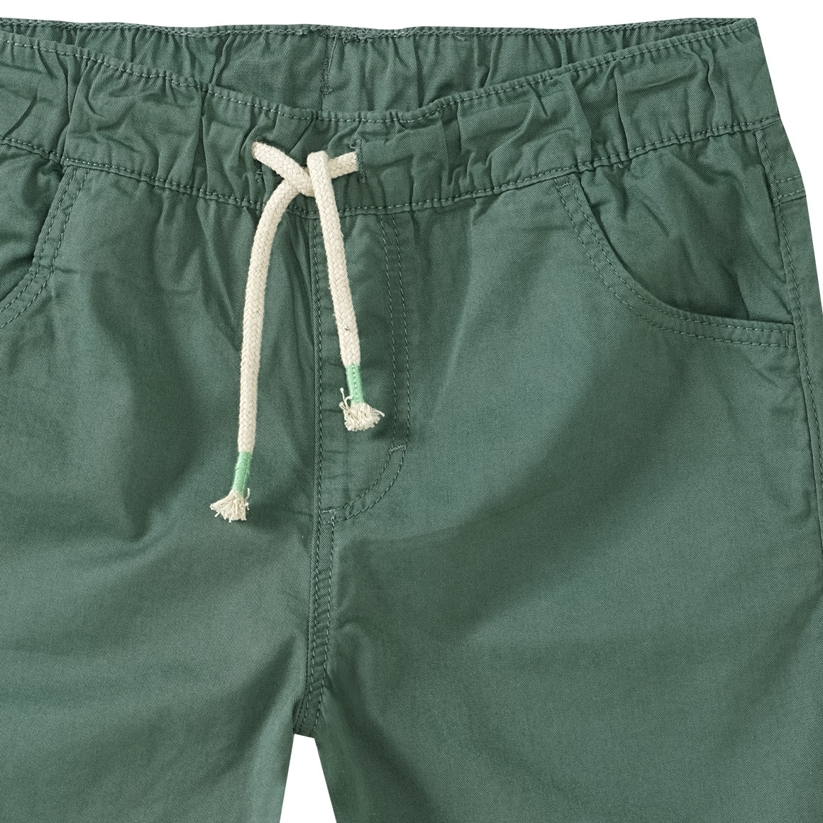 Famy Jungen Shorts mit Tunnelzug dunkelgrün