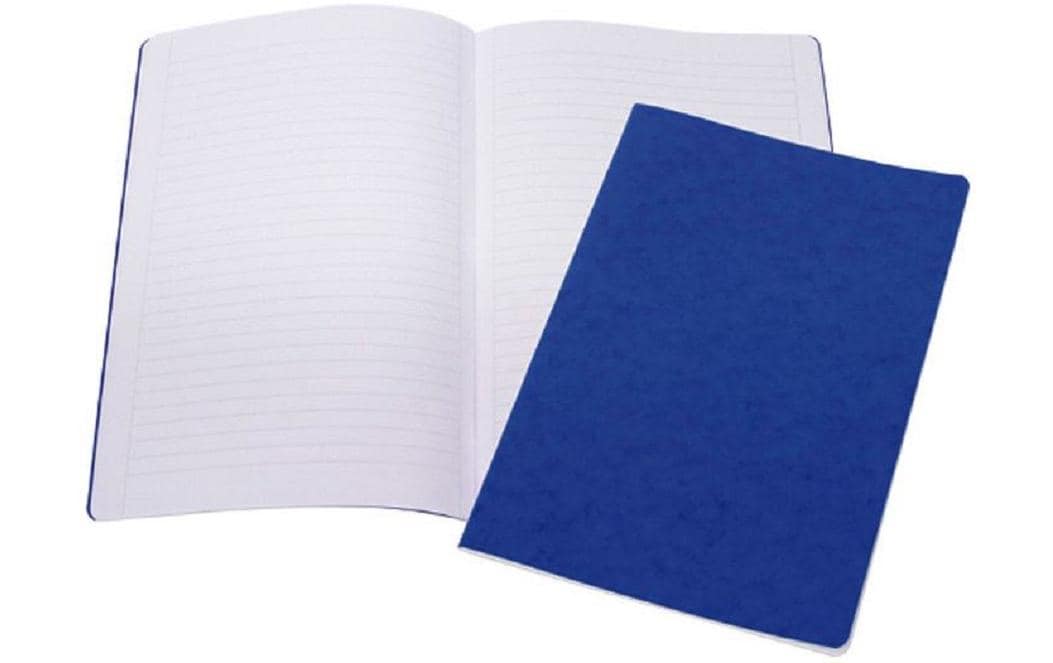 Schulheft A4 liniert Blau, 10 StückPressspanheft FSC 9 mm liniert