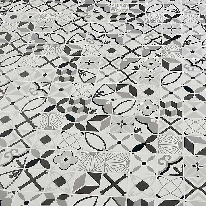 Mosaïque décoratif 30x30 cm noir et blanc